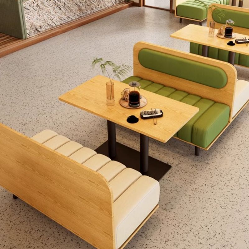 Simple Style Single Sided Booth for Seats 2 with Foam Upholstery