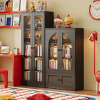 Organizing Shelf with 1 Cabinet, 2 Cabinets, 5-Shelf, 4 Shelves in Alloy Vertical with Closed Back