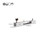 Modern Wooden TV Stand with Shelf, 2 Cabinets, Cable Management, and Visible Storage