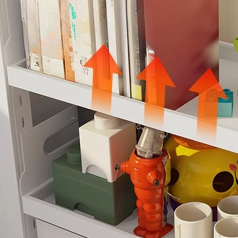 Chalk Organizer Shelf with 7 Shelves/6-Shelf/5 Shelves in Steel, Vertical, Open Back