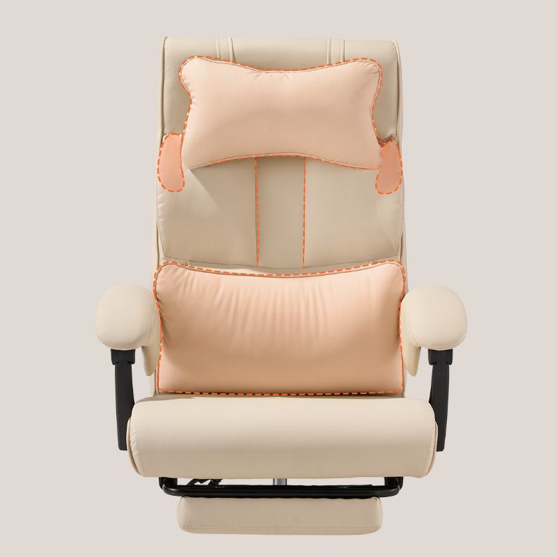 Multi-levelled Single Color Solid Back Panel Aluminum Frame Chair in Silver with Lumbar Support, Adjustable Backrest, and Glide Movement