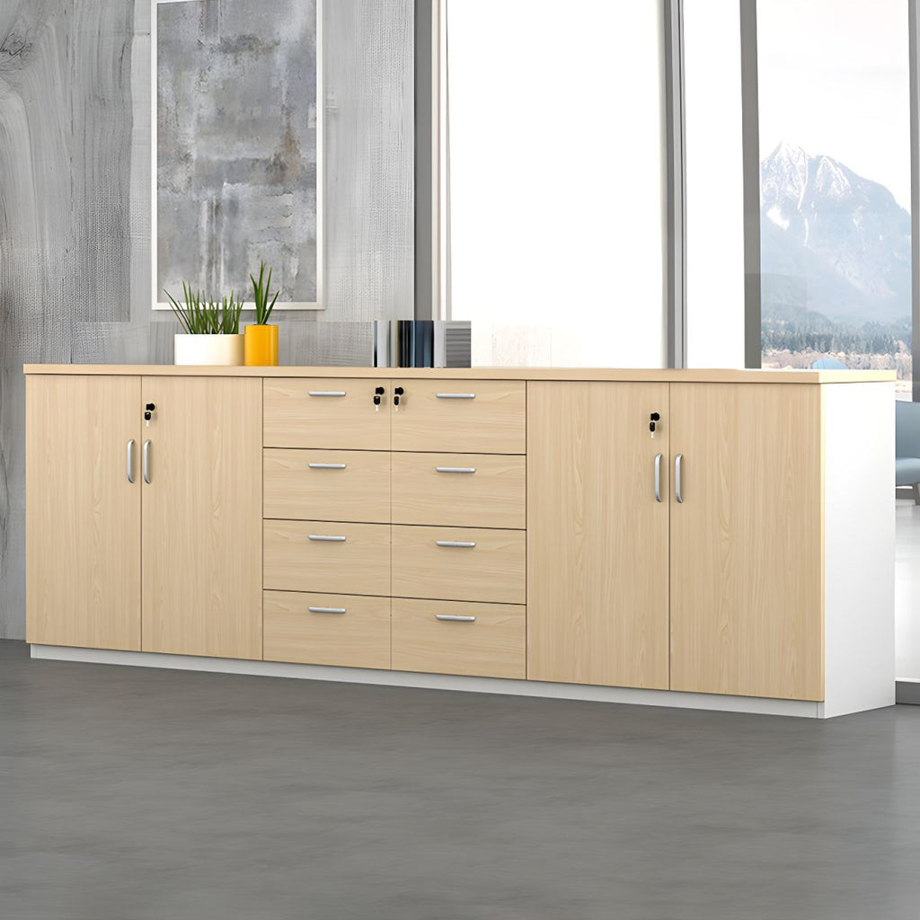 Modern Cabinet Wood with Locking Drawers and Storage Lateral File Cabinet