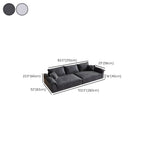 Modern Flared Arm Sofa with Water Resistant and Bolster Pillows