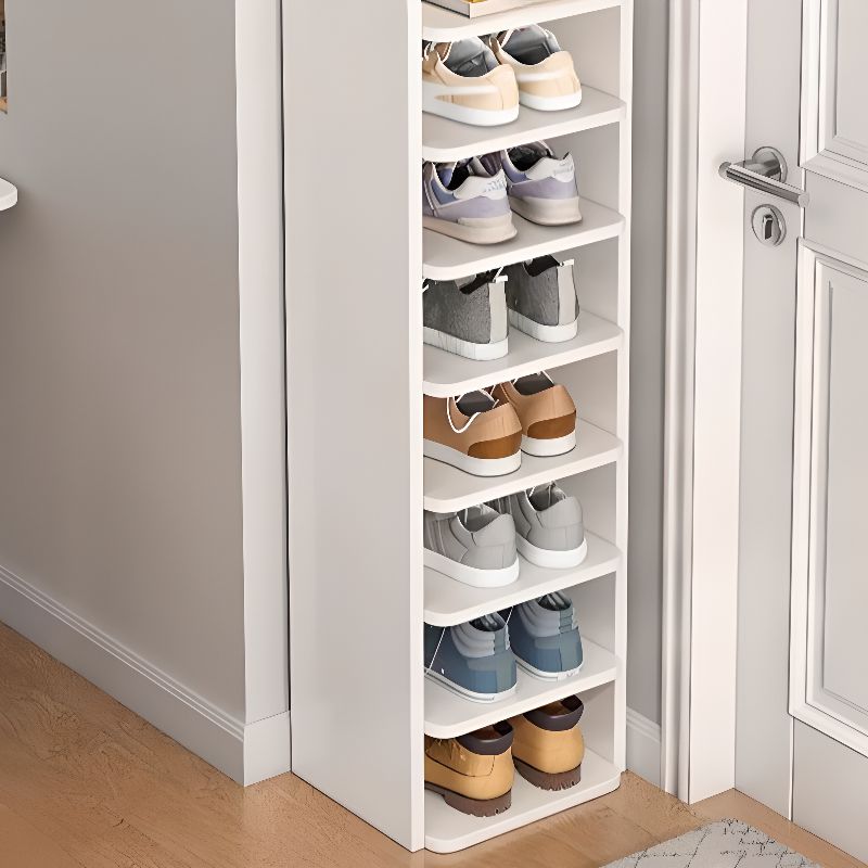 Composite Wood Square Shoe Storage with Capacity for 1-10 Pairs in Drawing Room, Includes Individual Shoe Cubby Holes and Closed Back