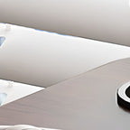 Simplistic Rainproof H-Shape Desk with Manual Height Adjustment, Chalk/Auburn Top, Detached Lumber, and Wheels/Casters