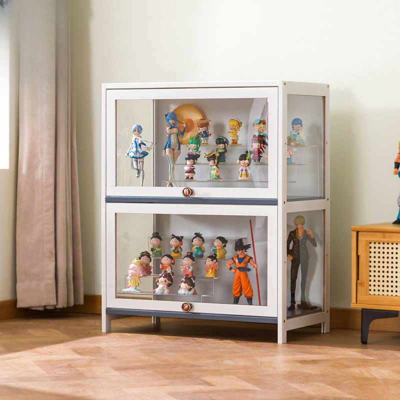 Bambusa Flooring Curio Cabinet with Stockroom, 4 Cabinets/3 Cabinets/2 Cabinets, 4 Shelves/3 Shelves/2 Shelves, 4 Doors/3 Doors/2 Doors
