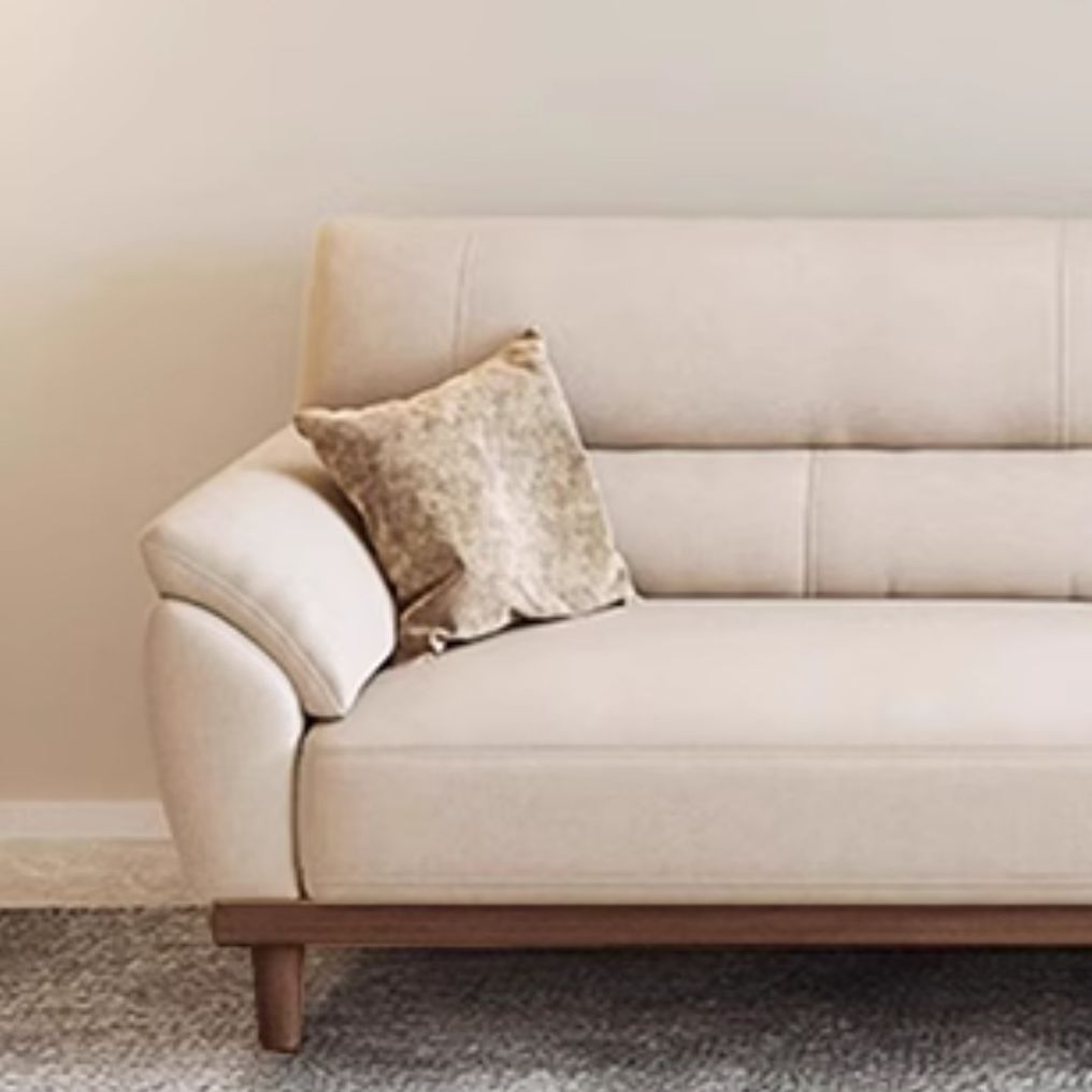 Tear Resistant Standard Sofa in White/Citrus Color Leather