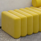 16.92" High Velvet Standard Sofa Contemporary Armless Sofa for Living Room