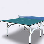 Indoor Ping Pong Table with Olive Green Synthetic Laminate Top, Includes Table Tennis Paddle