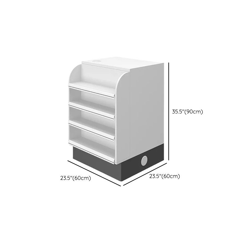 U-Shape Reception Desk with Cable Management, Desk Return, and Manufactured Wood Top