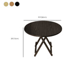 Composite Wood Dining Table with Crossed Legs, Scratch-proof and Foldable, Square Top for 2-seater