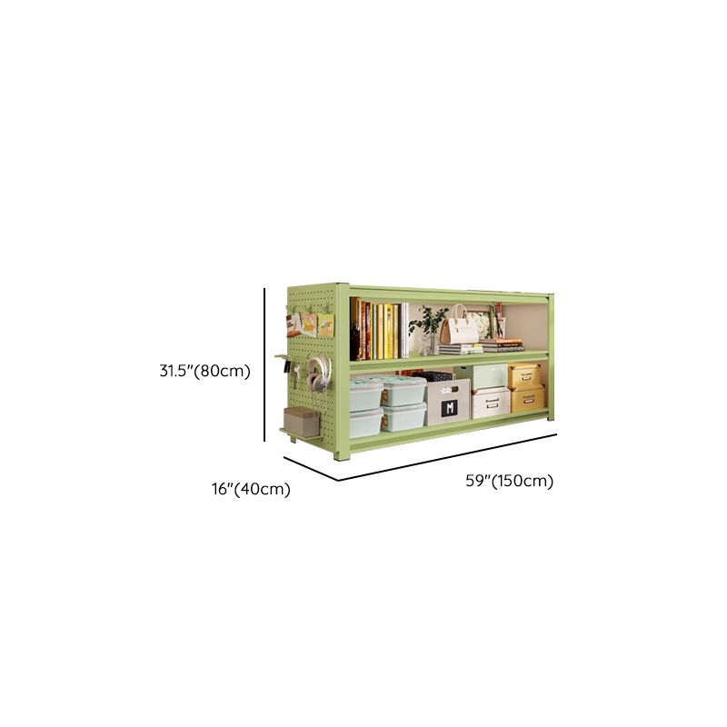 Light Green Modern Steel Tower Shelf with Alterable Shelf and Unfixed Installation