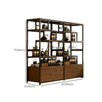 Ground Curio Cabinet with 7/8 Shelves and Accessible Storage