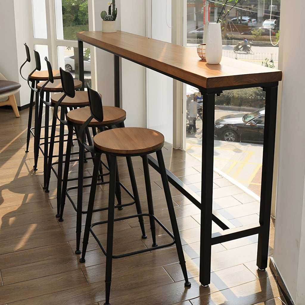 Contemporary Solid Wood Pub Set 1/6 Pieces Rectangle Bar Height Bar Set