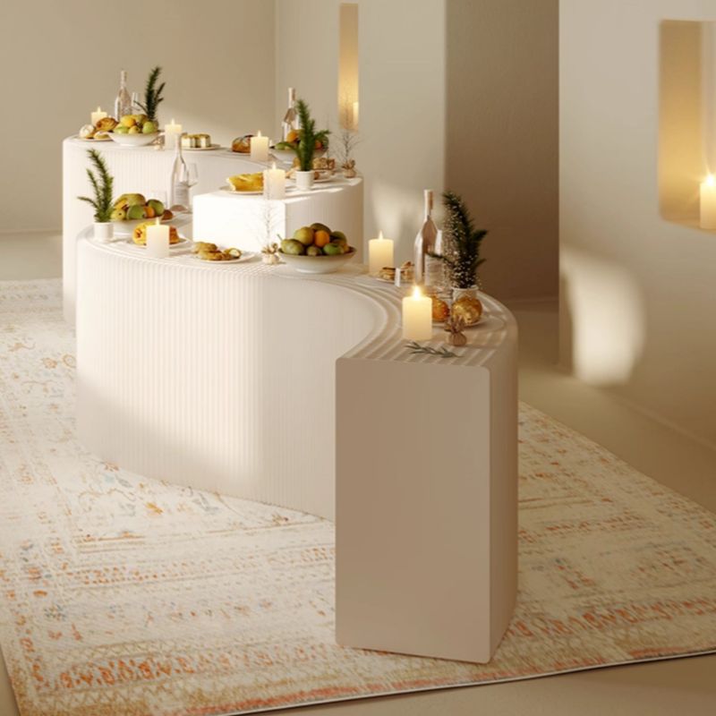 Chalk Collapsible Rectangle Up to 19 in W x 20 to 29 in/30 to 39 in/40 in & above H Unfinished Display Table with Single Pedestal Base