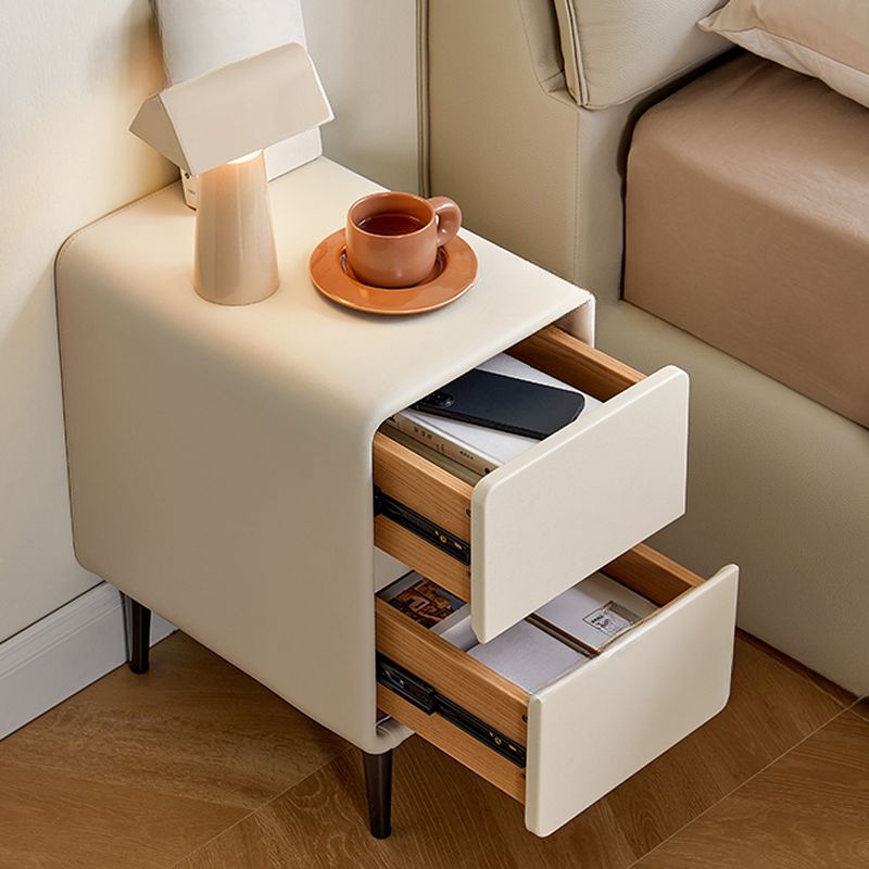 Casual Composite Wood Drawer Storage Nightstand