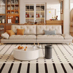 Drawing Room Standard Sofa in Off-White with 3 Pillows