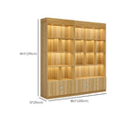 Multi-shelf Modern & Contemporary Style Wood Hutch Cabinet for Living Room