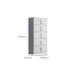 Minimalist Steel Vertical Filing Cabinet with Flameproof Locker, Soft Close Drawers & Key Lock