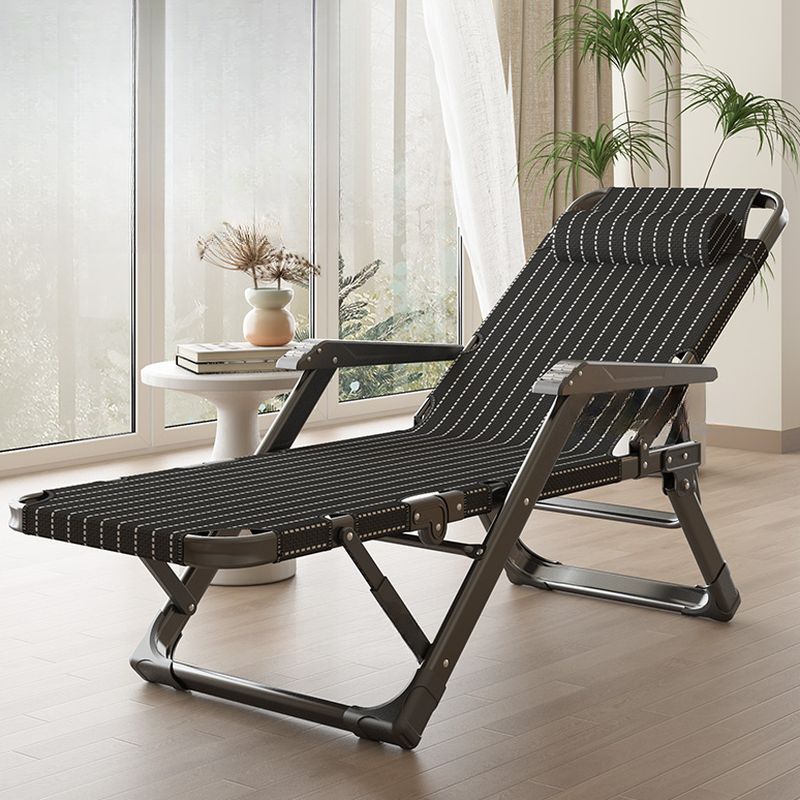 Simple Black/Peony/Grey Striped/Tartan/Solid Color Recliner Chair with Locking Back Angle, Metal Non Rocking Base and Independent Foot Movement