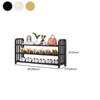 Art Deco/Glam Alloy Rectangle Shoe Rack with 6 Shelves for 11-20 Pairs in Drawing Room