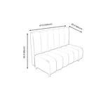 47.27"D x 25.59"W x 33.46"H Contemporary Glam 2-seat Sofa for Restaurant