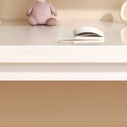 Casual Manual Auburn/White Standalone Standing Desk with Trestle Base, Adjustable Height, Mildew Resistant