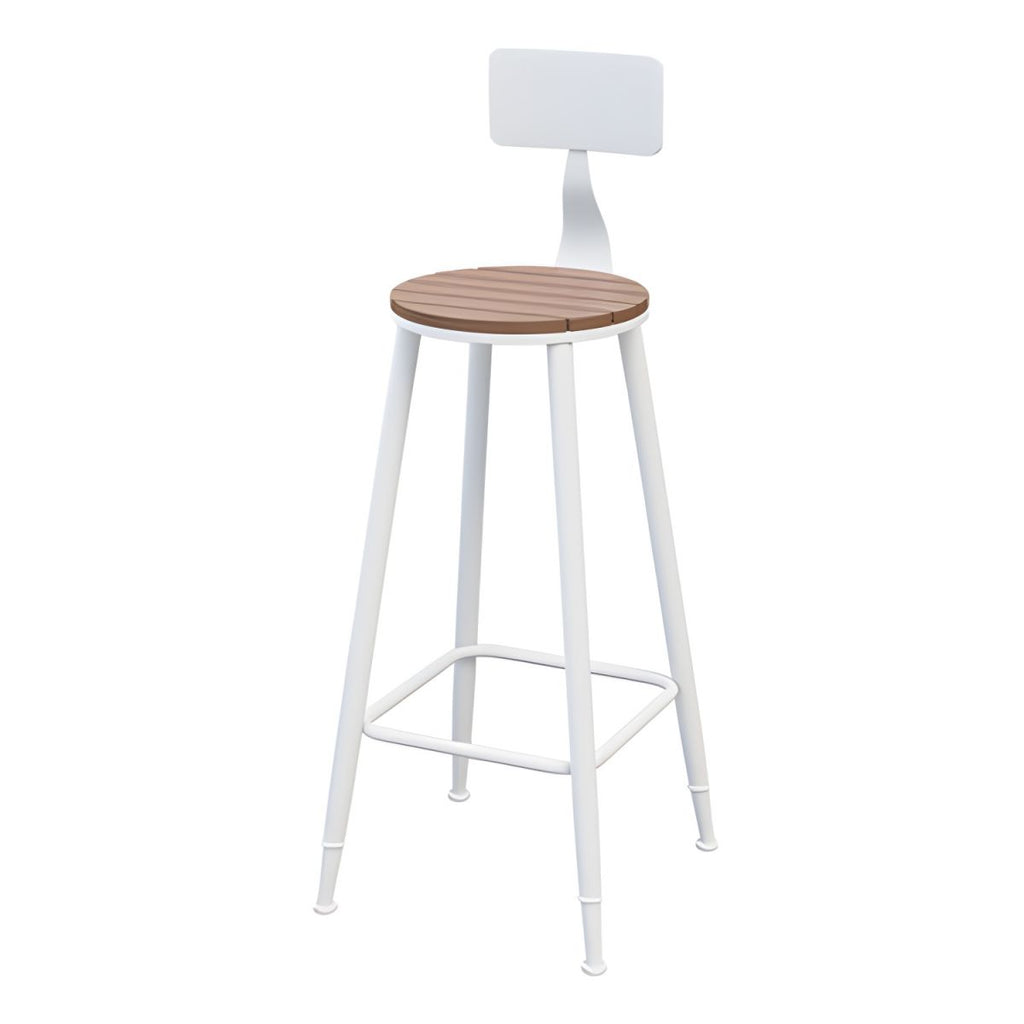 Rectangle Footrest Pub Dining Set 1/4/5 Pieces Outdoor Industrial Bar Pub Table Set