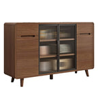 Auburn Art Deco Sideboard with 1/3/2 Drawers, Standard/Narrow Lumber Countertop, Glazed Door, and Flexible Shelf
