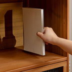 Caramel Rectangular Organizing Shelf with 5-Shelf, Vertical/Lateral Filing, Polymer Door, Closed Back