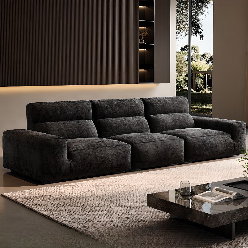 Contemporary Modern Solid Color Water Resistant Standard Sofa with Soft-pile Fabric in Gray for 2 People/for 3/Seats 1
