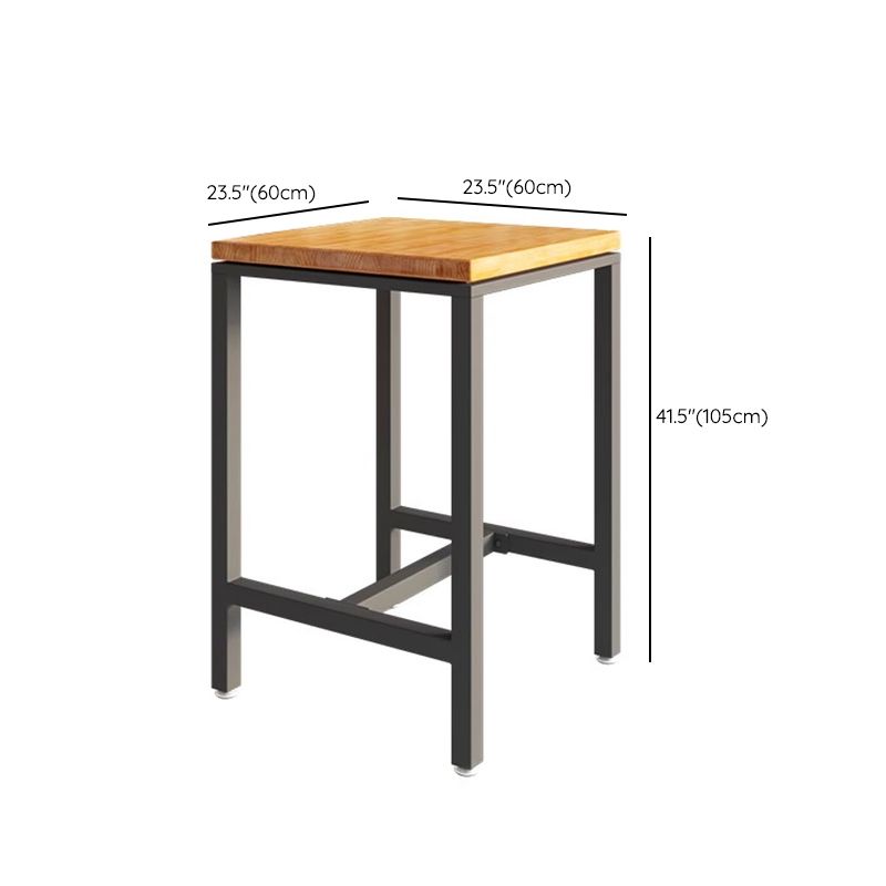 Trendy Rectangle/Square Pub Tables and Chairs for 8/Set for 6/Set for 4 with Footrest, Trestle Base, a Tabletop in Pine and Back for the Bar
