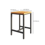 Trendy Rectangle/Square Pub Tables and Chairs for 8/Set for 6/Set for 4 with Footrest, Trestle Base, a Tabletop in Pine and Back for the Bar