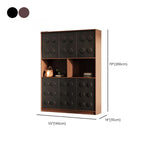 Pine Wood 7 Tiers Shoe Wardrobe with Dustproof Cover