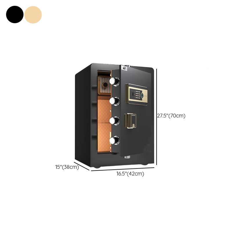 Steel Security Safe with Battery, Pry Resistant, Lockable, Keys, Interior, and Shelves