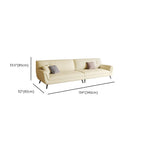 White Standard Sofa/Single Sofa with Armrest and 3 Pillows/1 Pillow