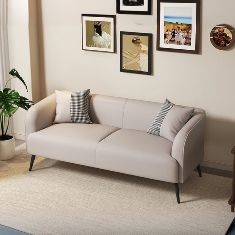 Tear Resistant Standard Sofa/Loveseat with Pu Upholstery in Grey/Off-White/Sand