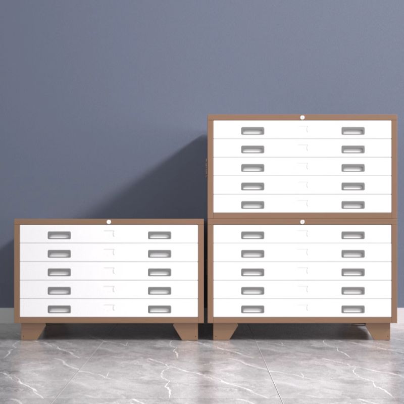 Art Deco Steel Non-flammable Horizontal Filing Cabinet/Vertical Filing Cabinet with Soft Close and Key Lock