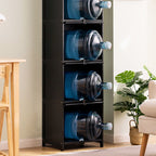 Ink Vertical Shelf Organizer with 5 Cabinets and 5-Shelf Closed Back