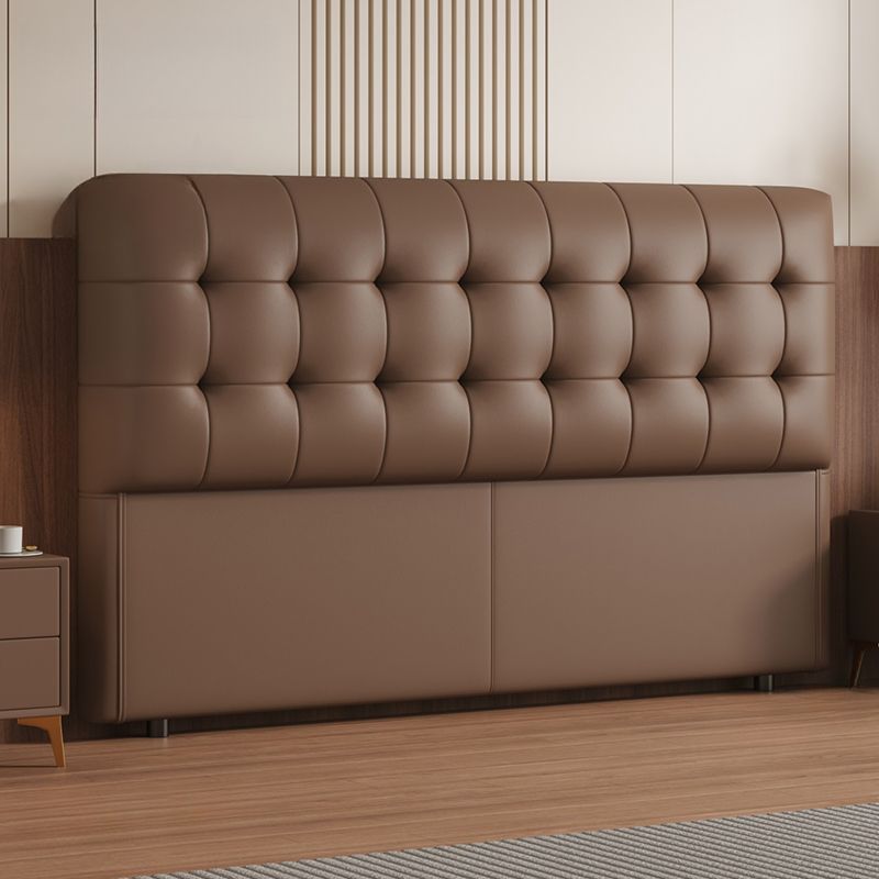 Trendy Panel Headboard with No Distressing, Piled Tufted Rectangle Design for King/Queen/Full Bed, Featuring Sponge Upholstery and Standard Height