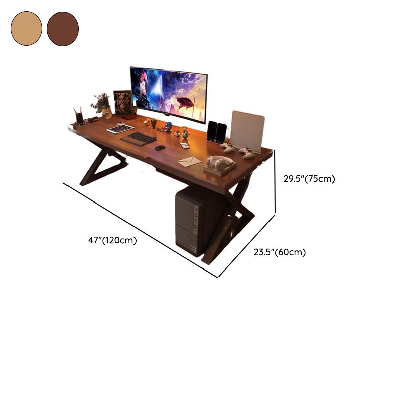 Minimalist Ergonomic Desk with Distortion-resistant Sled Base, Independent Structure, Wire Management, and Engineered Wood Top