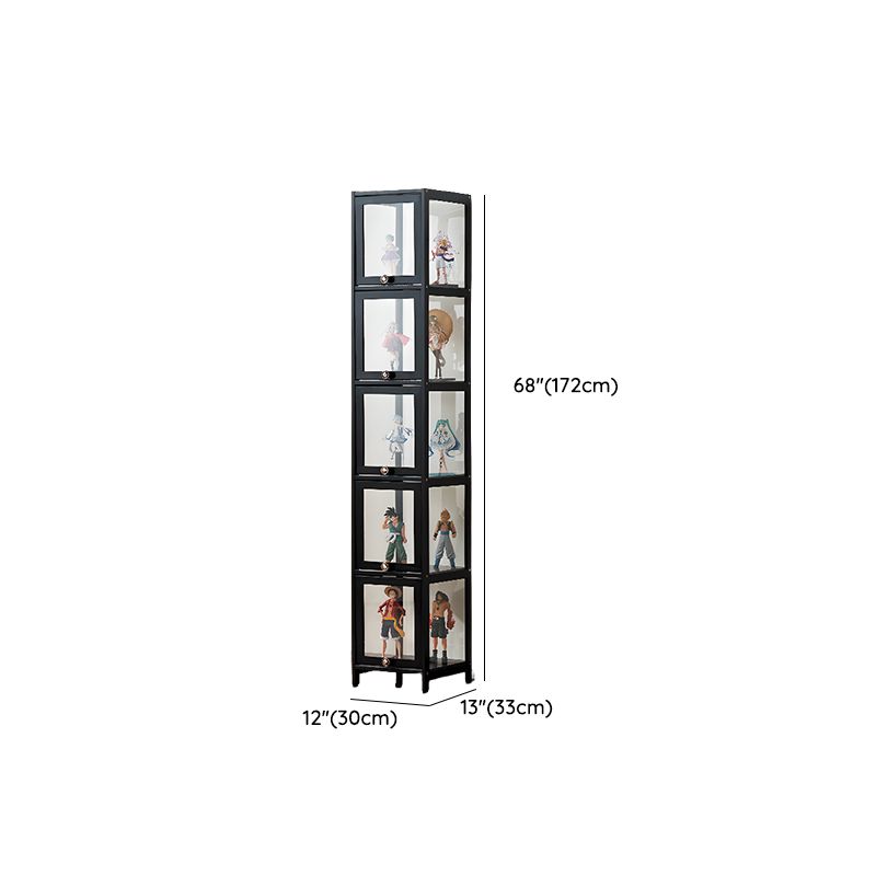 Bambusa Flooring Curio Cabinet with Stockroom, 4 Cabinets/3 Cabinets/2 Cabinets, 4 Shelves/3 Shelves/2 Shelves, 4 Doors/3 Doors/2 Doors
