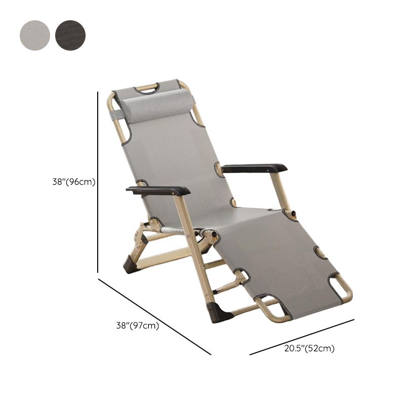 Contemporary Solid Color Arm Recliner in Black/Dove Grey/Blue with Alloy Frame, Non Rocking Base, Locking Back Angle, and Independent Back Movement