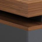 Executive Desk with Lockable Drawer, Integrated Cable Management, CPU Stand, and Desk Return