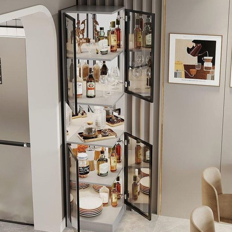 Vitreous Turn Accent Cabinet with Stockroom Storage and 5 Shelves Featuring Accessible Storage