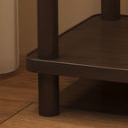 Auburn 2 Tiers Rectangle/Square Plant Stand Side Table with Natural Wood Top, 1 Piece Set, 2 Shelves, and Legs