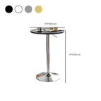 Height-adjustable Circular Pub Table in Ink/Metallic/Butter Color