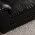 Modish Solid Color Water Resistant Standard Sofa in Light Gray/White/Light Brown with Seats 3/2-seater and 2 Pillows