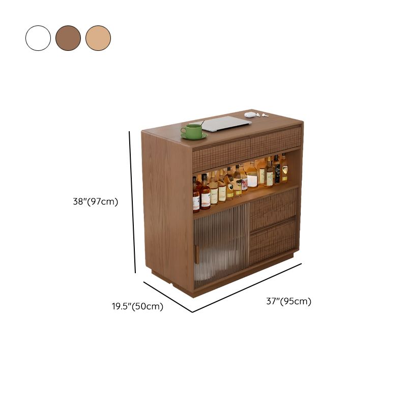 Simplistic Pub Table with Natural Wood Top and Unmovable Pedestal Base in White/Natural Finish, Featuring Gateleg Design with Container Storage, Rectangle Shape