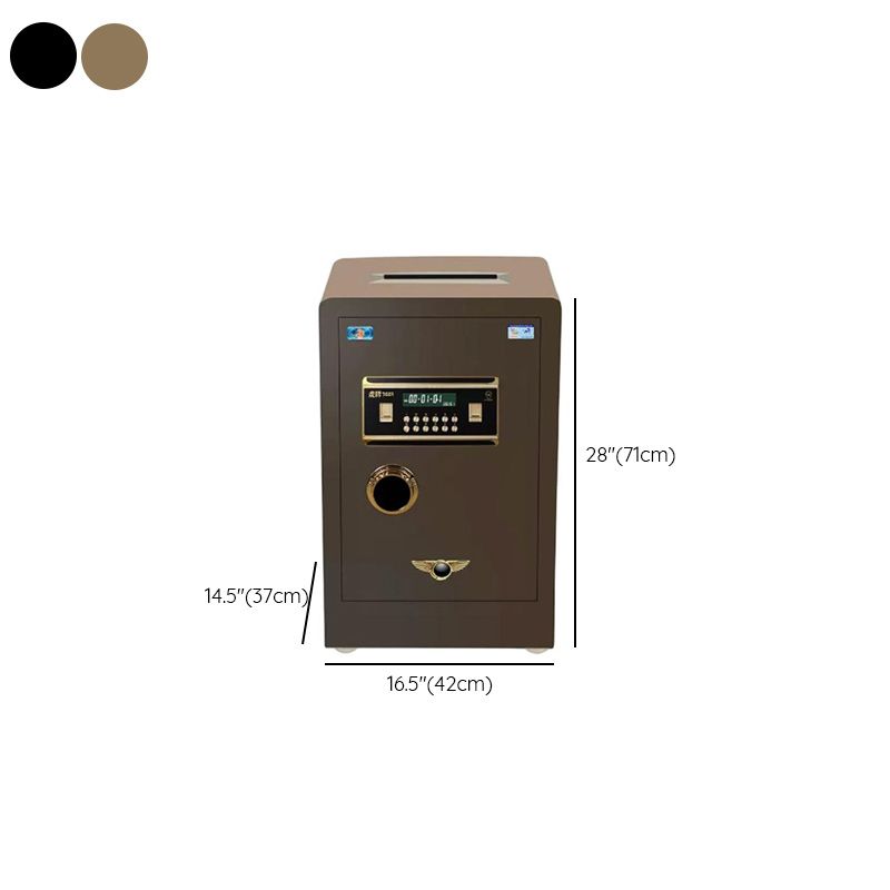 Steel Security Safe with Battery, Pry Resistant, Lockable with Keys and Interior